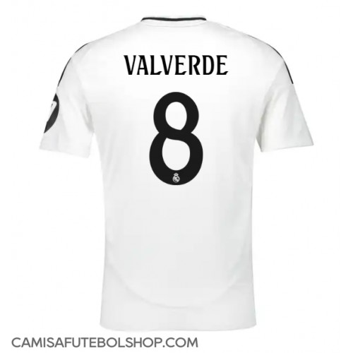 Camisa de time de futebol Real Madrid Federico Valverde #8 Replicas 1º Equipamento 2024-25 Manga Curta